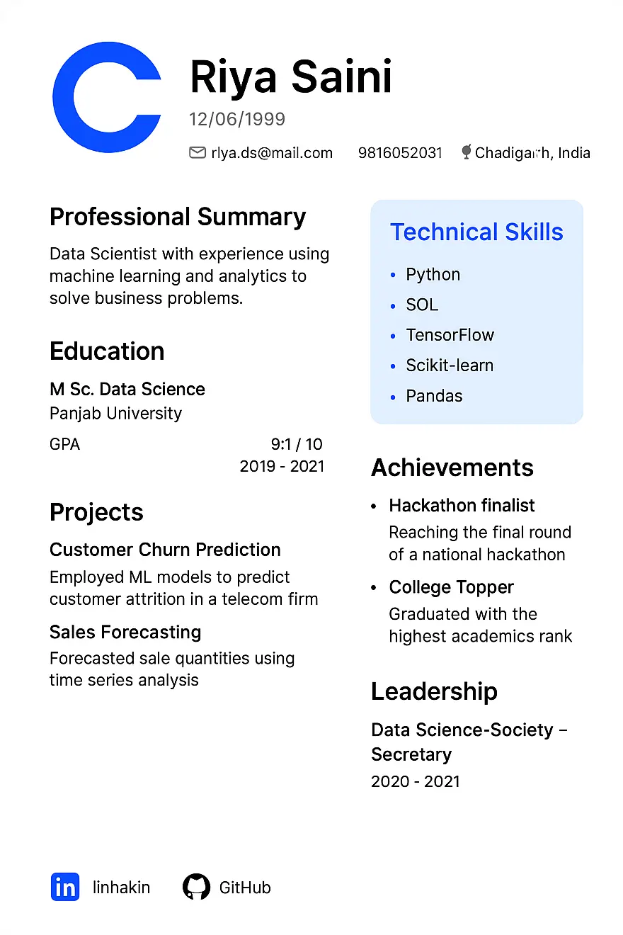 ATS keyword highlights